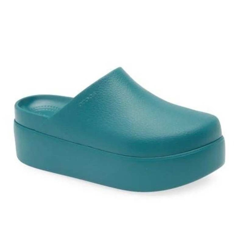 Crocs, Dylan Platform Clogs, Hosta Blue/Green, Size W9, NWOT, MSRP $65